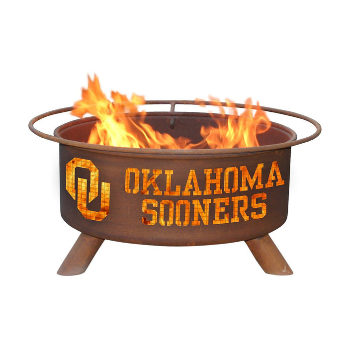 Patina Products F218 Oklahoma Steel Outdoor Fire Pit - 24 x 24 x 11 in. - Natural Rust Patina Finish