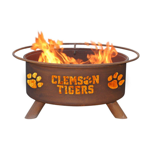 Patina Products F222 Clemson Steel Outdoor Fire Pit - 24 x 24 x 11 in. - Natural Rust Patina Finish