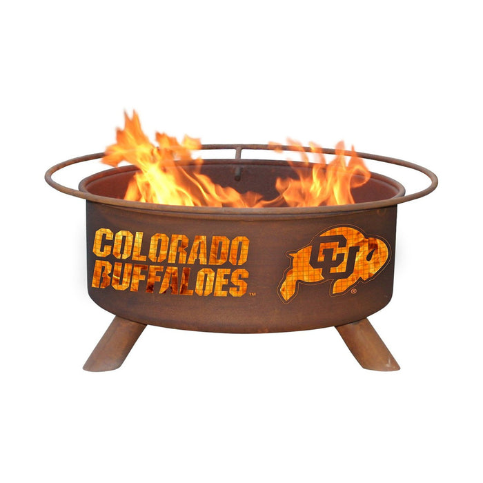 Patina Products F223 Colorado Steel Outdoor Fire Pit - 24 x 24 x 11 in. - Natural Rust Patina Finish