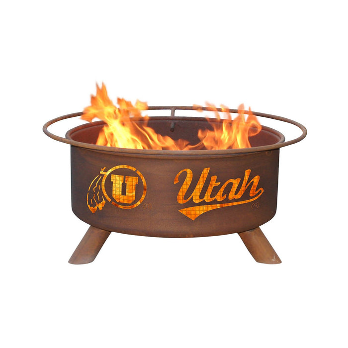 Patina Products F243 Utah Steel Outdoor Fire Pit - 24 x 24 x 11 in. - Natural Rust Patina Finish