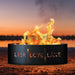 PD Metals LLL01860-FP Live Love Lake Unpainted 12 in. Tall 60 in. Diameter Outdoor Fire Ring with Fire Poker - 60 x 60 x 12 in. - Unpainted Metal Gray