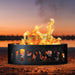 PD Metals WR00448 Wolves Unpainted 12 in. Tall 48 in. Diameter Outdoor Fire Ring - 48 x 48 x 12 in. - Unpainted Metal Gray