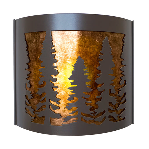 PD Metals TS014 Trees Interior Facing In One Direction Large Wildlife Series Wall Sconce 4.5 x 14 x 12 in. Cappuccino Color