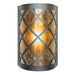 PD Metals SHK018SL Shaker Interior Skyline Series Wall Sconce 4 x 8 x 12 in. Midnight Metallic Color