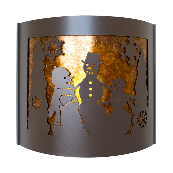 PD Metals SM017 Snowman Interior Seasonal Series Wall Sconce 4.5 x 14 x 12 in. Cappuccino Color