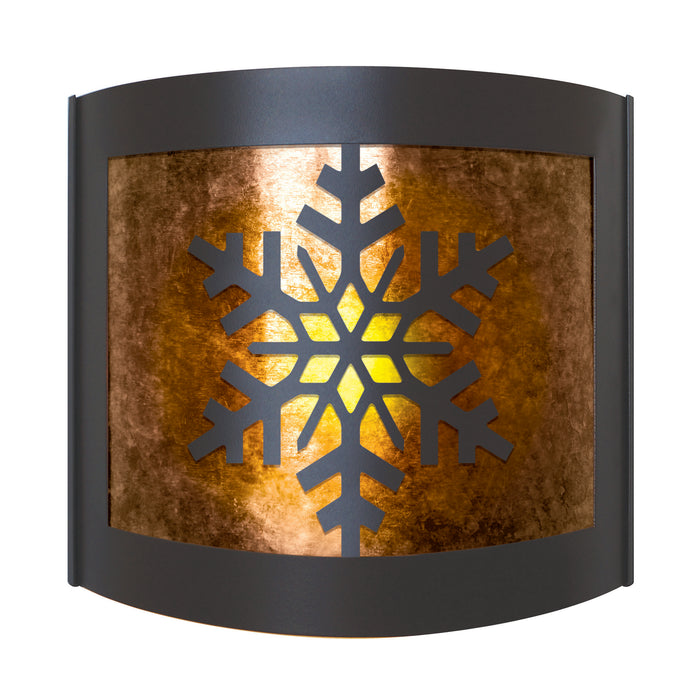 PD Metals SF017 Snowflake Interior Seasonal Series Wall Sconce 4.5 x 14 x 12 in. Cappuccino Color