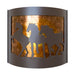 PD Metals MUS09FL Mustang Interior Left Facing Large Wildlife Series Wall Sconce 4.5 x 14 x 12 in. Cappuccino Color