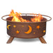 Patina Products F100 Evening Sky Steel Outdoor Fire Pit - 24 x 24 x 11 in. - Natural Rust Patina Finish