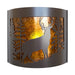 PD Metals WS009FR Whitetail Interior Right Facing Large Wildlife Series Wall Sconce 4.5 x 14 x 12 in. Cappuccino Color