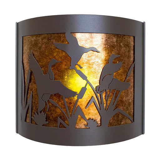 PD Metals FD009FR Flying Duck Interior Right Facing Large Wildlife Series Wall Sconce 4.5 x 14 x 12 in. Cappuccino Color