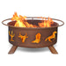 Patina Products F109 Western Cowboy Steel Outdoor Fire Pit - 24 x 24 x 11 in. - Natural Rust Patina Finish