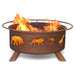 Patina Products F113 Safari Steel Outdoor Fire Pit - 24 x 24 x 11 in. - Natural Rust Patina Finish