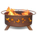 Patina Products F110 Flower Garden Steel Outdoor Fire Pit - 24 x 24 x 11 in. - Natural Rust Patina Finish