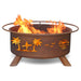 Patina Products F117 Pacific Coast Steel Outdoor Fire Pit - 24 x 24 x 11 in. - Natural Rust Patina Finish