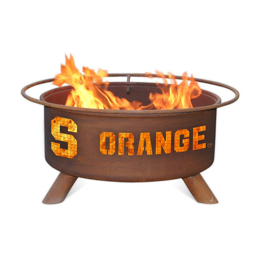 Patina Products F215 Syracuse Steel Outdoor Fire Pit - 24 x 24 x 11 in. - Natural Rust Patina Finish