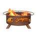 Patina Products F216 Washington State Steel Outdoor Fire Pit - 24 x 24 x 11 in. - Natural Rust Patina Finish