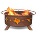 Patina Products F115 Lone Star Steel Outdoor Fire Pit - 24 x 24 x 11 in. - Natural Rust Patina Finish