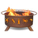 Patina Products F116 Atlantic Coast Steel Outdoor Fire Pit - 24 x 24 x 11 in. - Natural Rust Patina Finish