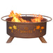 Patina Products F121 No Worries Steel Outdoor Fire Pit - 24 x 24 x 11 in. - Natural Rust Patina Finish