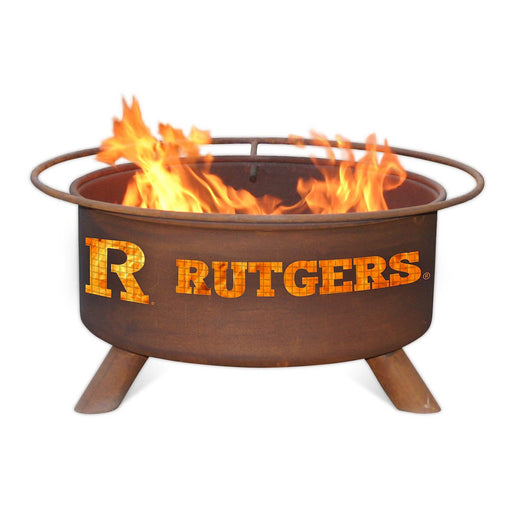 Patina Products F248 Rutgers Steel Outdoor Fire Pit - 24 x 24 x 11 in. - Natural Rust Patina Finish