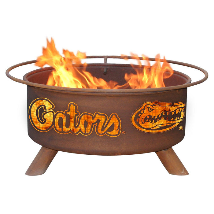 Patina Products F423 Florida Steel Outdoor Fire Pit - 24 x 24 x 11 in. - Natural Rust Patina Finish