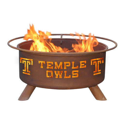 Patina Products F473 Temple Steel Outdoor Fire Pit - 24 x 24 x 11 in. - Natural Rust Patina Finish