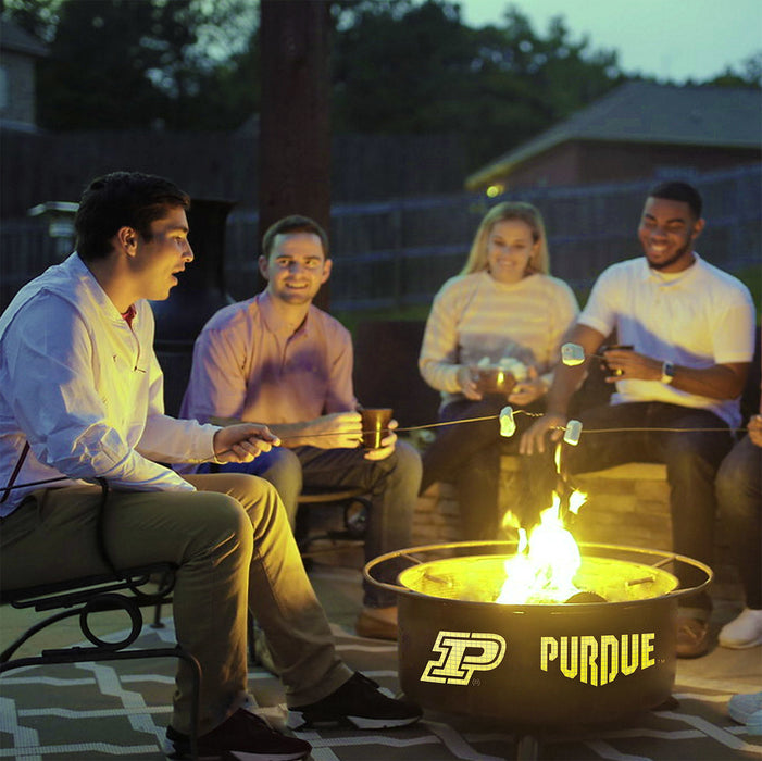 Patina Products F229 Purdue Steel Outdoor Fire Pit - 24 x 24 x 11 in. - Natural Rust Patina Finish