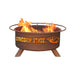 Patina Products F231 Oregon State Steel Outdoor Fire Pit - 24 x 24 x 11 in. - Natural Rust Patina Finish