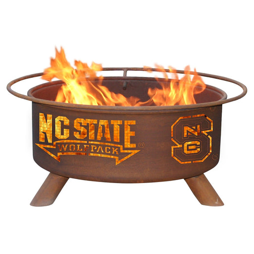 Patina Products F237 North Carolina State Steel Outdoor Fire Pit - 24 x 24 x 11 in. - Natural Rust Patina Finish