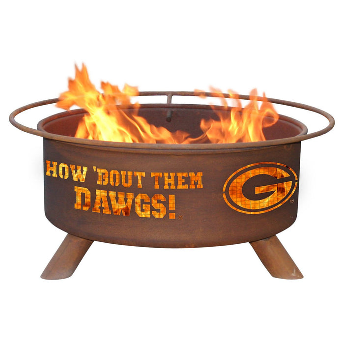 Patina Products F404 Georgia Steel Outdoor Fire Pit - 24 x 24 x 11 in. - Natural Rust Patina Finish