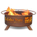 Patina Products F412 Idaho State Steel Outdoor Fire Pit - 24 x 24 x 11 in. - Natural Rust Patina Finish