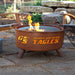 Patina Products F447 Georgia Southern Steel Outdoor Fire Pit - 24 x 24 x 11 in. - Natural Rust Patina Finish