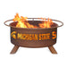 Patina Products F403 Michigan State Steel Outdoor Fire Pit - 24 x 24 x 11 in. - Natural Rust Patina Finish