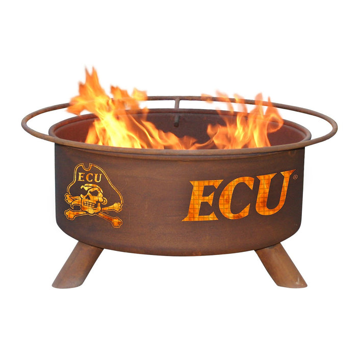 Patina Products F438 East Carolina Steel Outdoor Fire Pit - 24 x 24 x 11 in. - Natural Rust Patina Finish