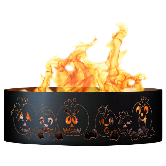 PD Metals AH01430 Autumn Harvest Unpainted 12 in. Tall 30 in. Diameter Outdoor Fire Ring - 30 x 30 x 12 in. - Unpainted Metal Gray