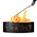 PD Metals AH01437-FP Autumn Harvest Unpainted 12 in. Tall 37 in. Diameter Outdoor Fire Ring with Fire Poker - 37 x 37 x 12 in. - Unpainted Metal Gray