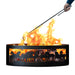 PD Metals MR00448-FP Mustangs Unpainted 12 in. Tall 48 in. Diameter Outdoor Fire Ring with Fire Poker - 48 x 48 x 12 in. - Unpainted Metal Gray