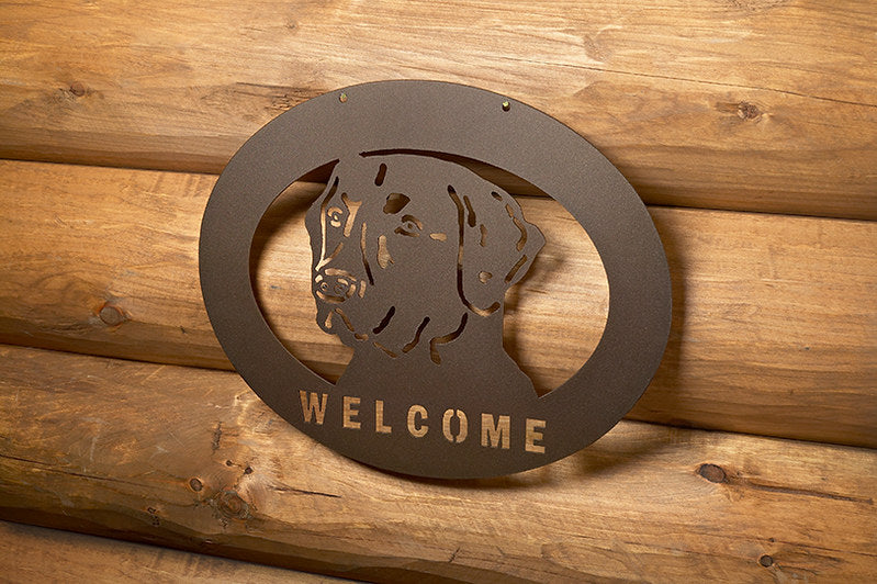 PD Metals MBFWS09 Man's Best Friend Wildlife Welcome Sign - 0.5 x 16.25 x 20.5 in. - Cappuccino Color