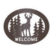 PD Metals WTWS09 Whitetail Wildlife Welcome Sign - 0.5 x 16.25 x 20.5 in. - Cappuccino Color