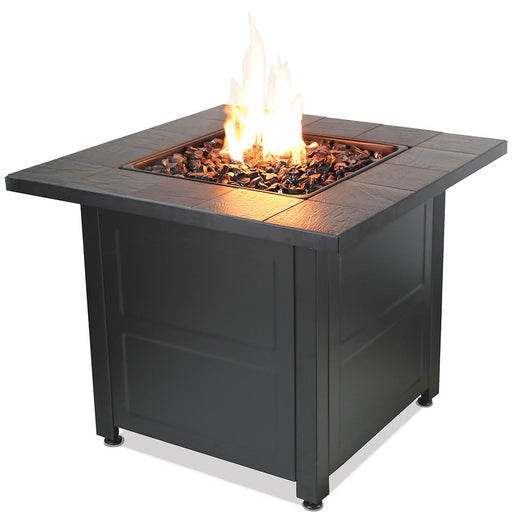 Endless Summer GAD1499M LP Gas Outdoor Fire Table with Stamped Tile Design - 30 x 30 x 24.21 in. - Black Color