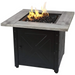 Endless Summer GAD15300ES The Mason 30" Square Gas Outdoor Fire Pit with Printed Wood Lat look Cement Resin Mantel - 30 x 330 x 24.61 in. - Black Color