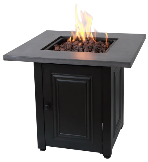 Endless Summer GAD15410M The Wakefield LP Gas Outdoor Fire Pit with Concrete Resin Mantel - 28 x 28 x 24.8 in. - Black Color