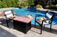 Endless Summer GAD17108ES The Americana Rectangular LP Gas Outdoor Fire Pit - 40 x 28 x 24.8 in. - Black Color