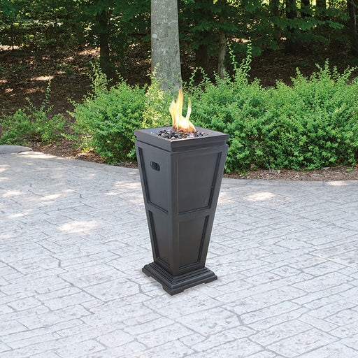 Endless Summer GLT1332SP 28" LP Gas Outdoor Fire Column - 11.81 x 11.81 x 27.95 in. - Black Color