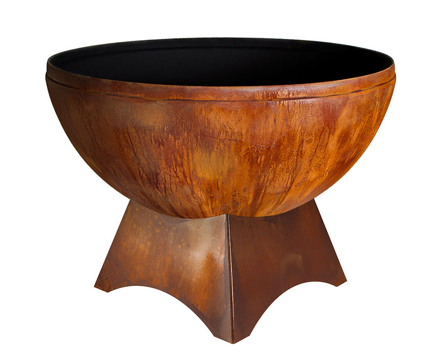 Ohio Flame OF41ABFC_SB 41" Fire Chalice Artisan Fire Bowl with Standard Base - 41 x 41 x 24 in. - Patina Finish