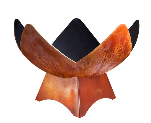 Ohio Flame OF41ABFF_SB 41" Fire Flower Artisan Fire Bowl with Standard Base - 41 x 41 x 24 in. - Patina Finish