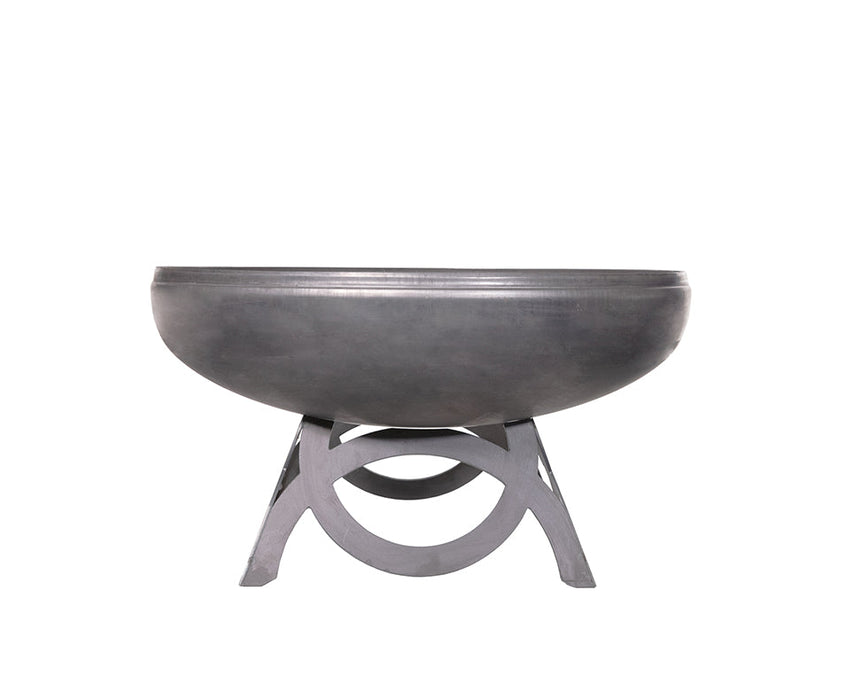 Ohio Flame OF42LTY_CB 42" Liberty Fire Pit with Curved Base - 42 x 42 x 22 in. - Natural Steel Finish