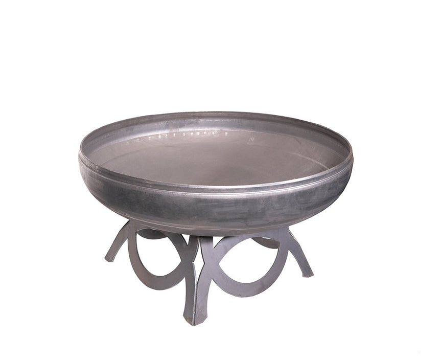 Ohio Flame OF24LTY_CB 24" Liberty Fire Pit with Curved Base - 24 x 24 x 16 in. - Natural Steel Finish