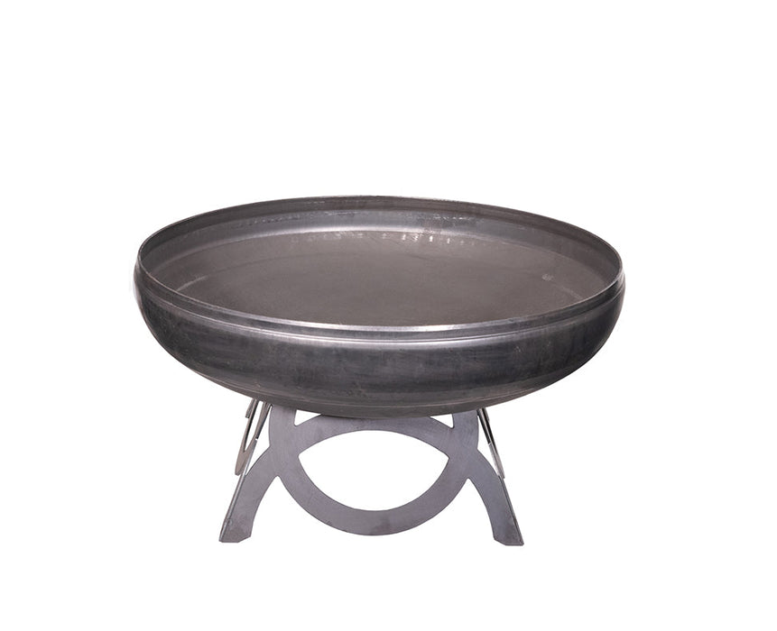 Ohio Flame OF24LTY_CB 24" Liberty Fire Pit with Curved Base - 24 x 24 x 16 in. - Natural Steel Finish