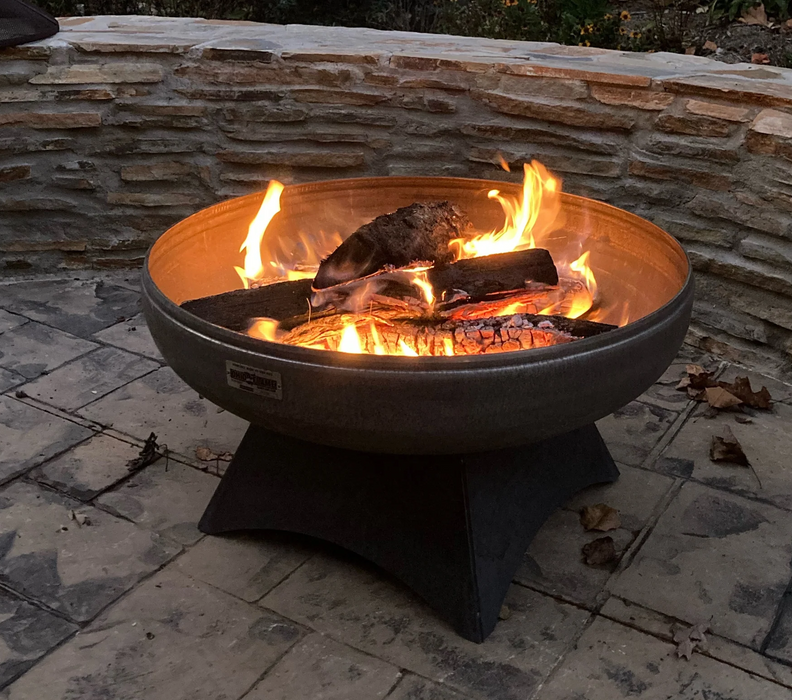 Ohio Flame OF36LTY_SB 36" Liberty Fire Pit with Standard Base - 36 x 36 x 20 in. - Natural Steel Finish